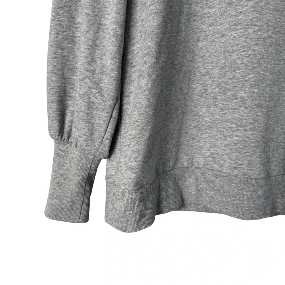 Michael Kors Gray Puff Sleeve Lightweight Sweatshirt Pullover Top‎ Size S